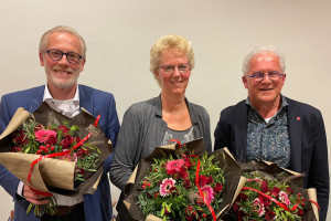 Nieuwe raadsleden, Kiena ten Brink, Henk Santes en Frits Klein Langenhorst